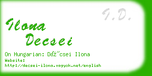 ilona decsei business card